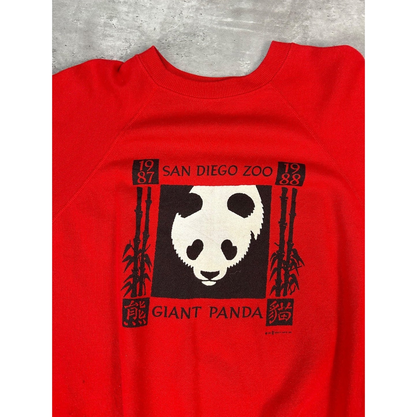 Vintage 1988 San Diego Zoo Giant Panda Graphic Destination Sweatshirt Size XL