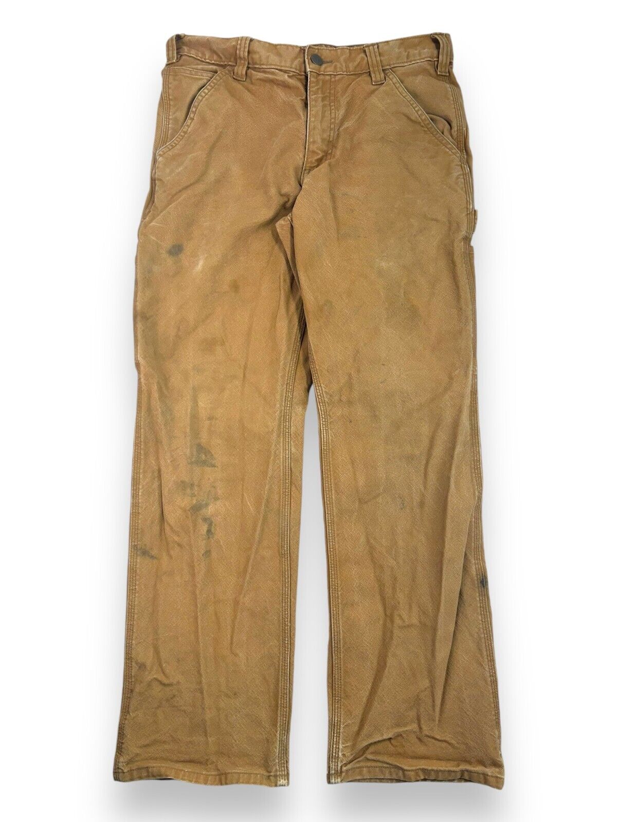 Carhartt Relaxed Fit Canvas Workwear Five Pocket Pants Size 37 Tan