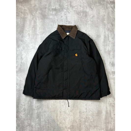 Vintage Carhartt Insulated Canvas Workwear Arctic Jacket Size 2XL Black