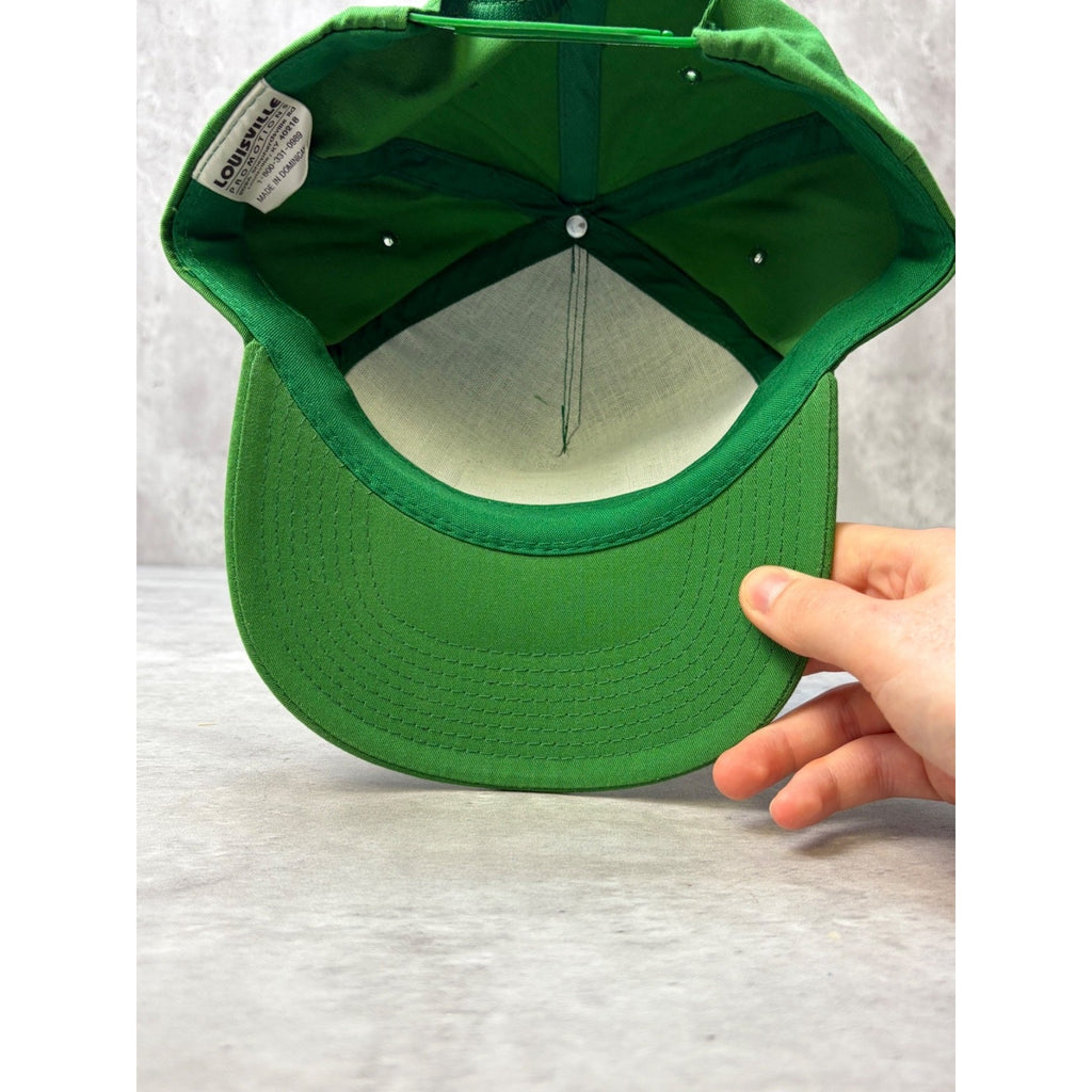Vintage 80s/90s John Deere Embroidered Logo Green Snapback Hat OSFA