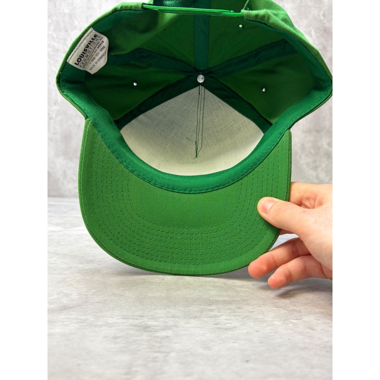Vintage 80s/90s John Deere Embroidered Logo Green Snapback Hat OSFA