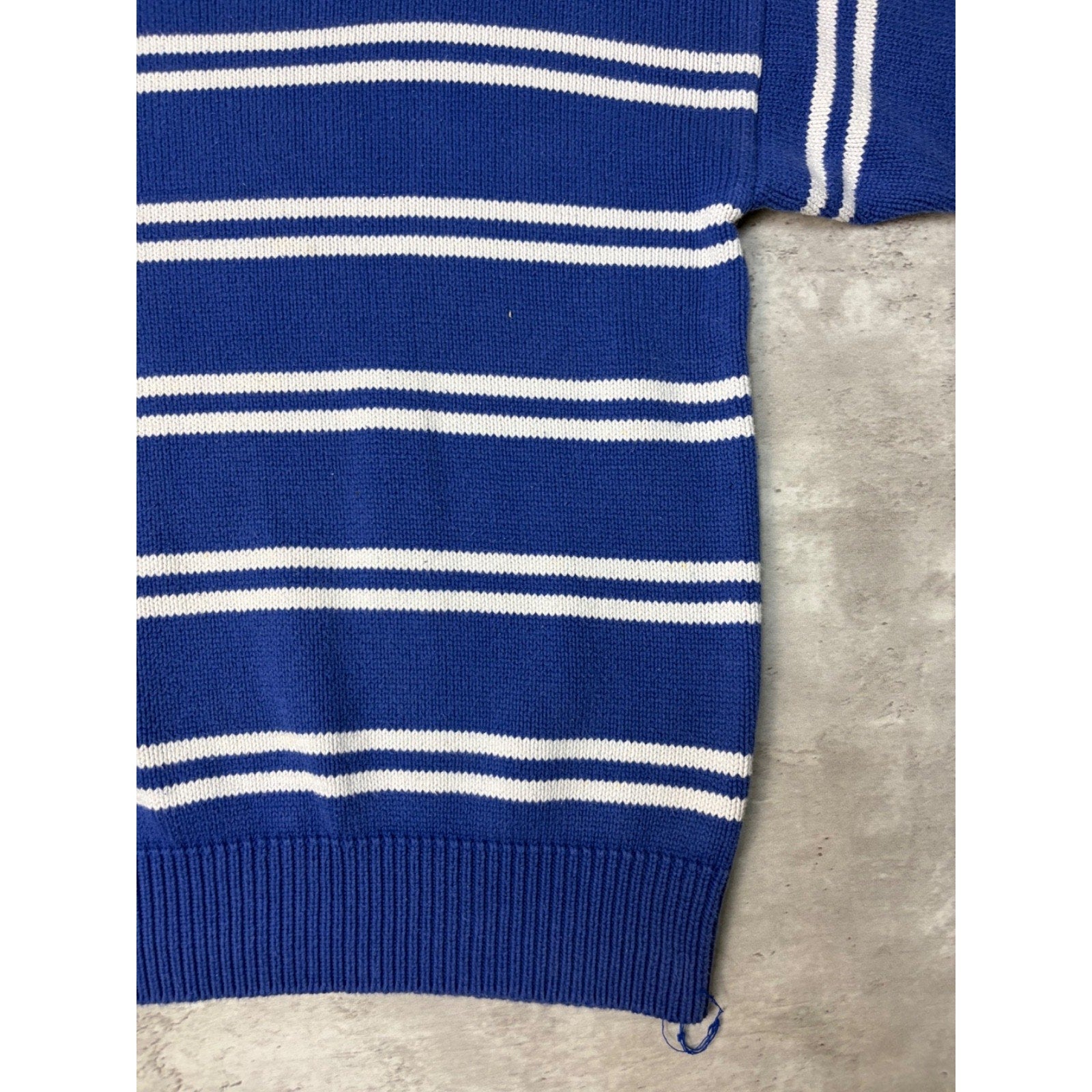 Vintage 90s Gap Striped Pattern Pullover Collar Button Knit Sweater Size Small