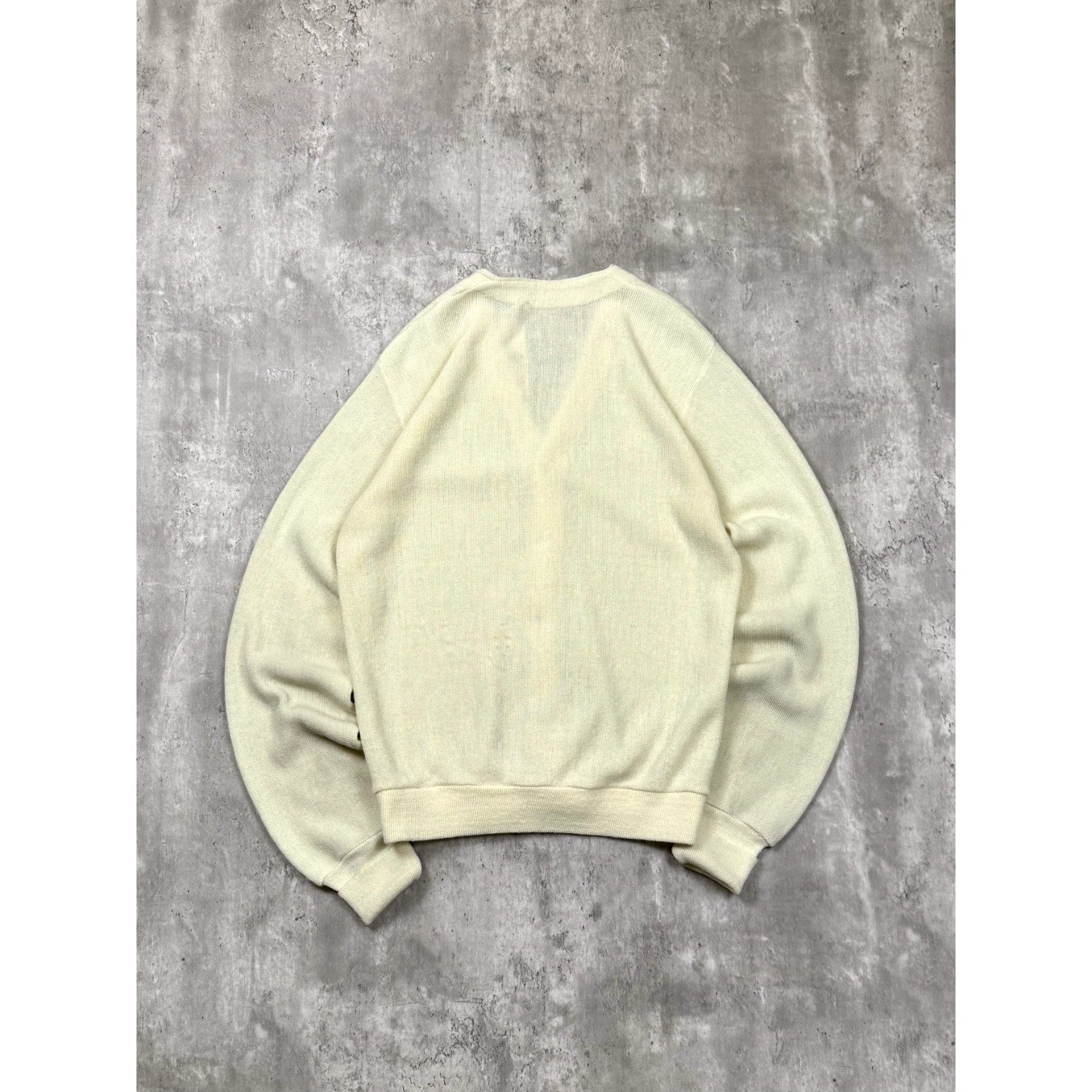 Vintage Lacoste Embroidered Logo Button Up Cardigan Sweater Size Medium