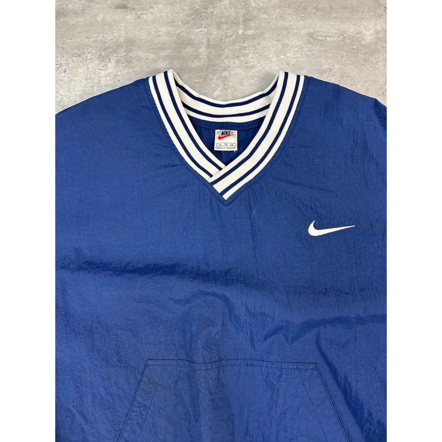 Vintage 90s Nike Embroidered Swoosh Nylon Pullover Windbreaker Jacket Size XL