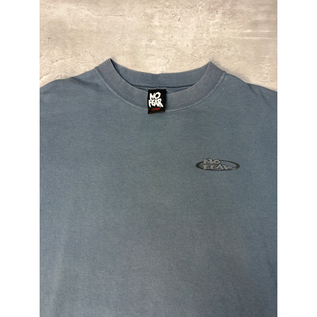 Vintage No Fear Cant Hit What You Cant See Long Sleeve T-Shirt Size Large