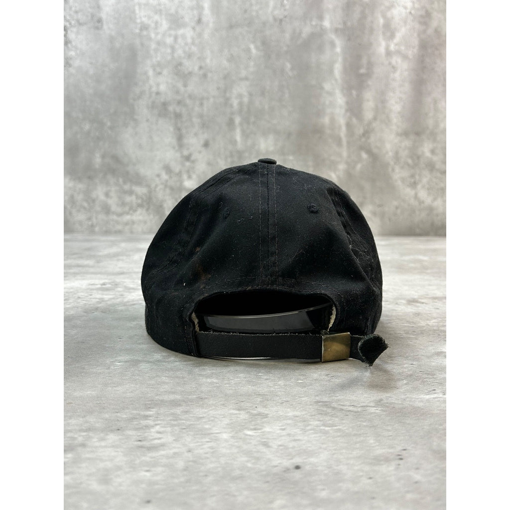 Vintage 90s BIg Als Embroidered Spellout Logo Strapback Hat OSFA Black