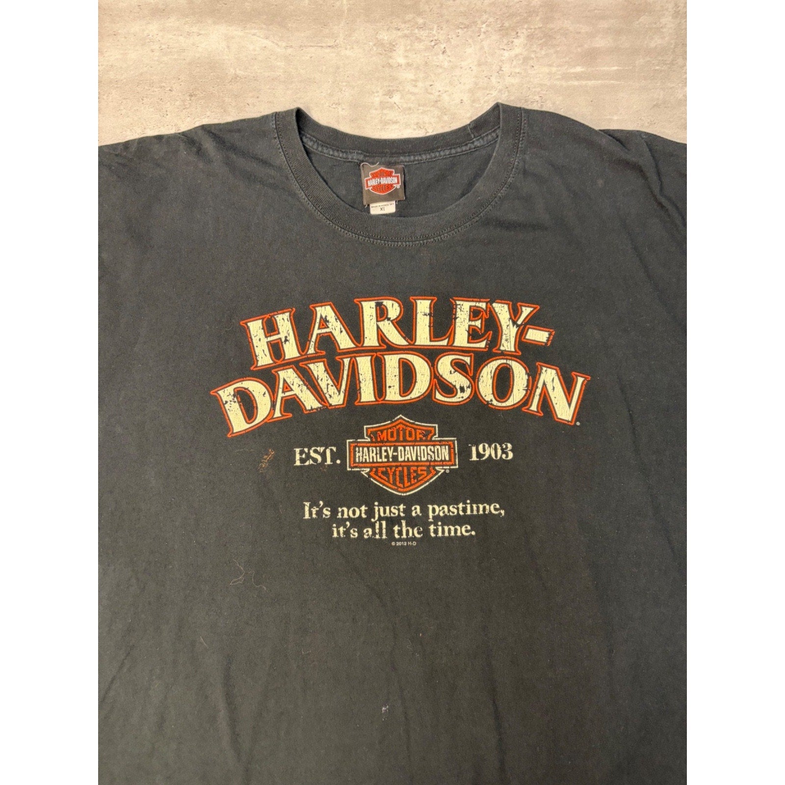 Harley Davidson Its Not Just A Pastime Spellout Graphic T-Shirt Size XL