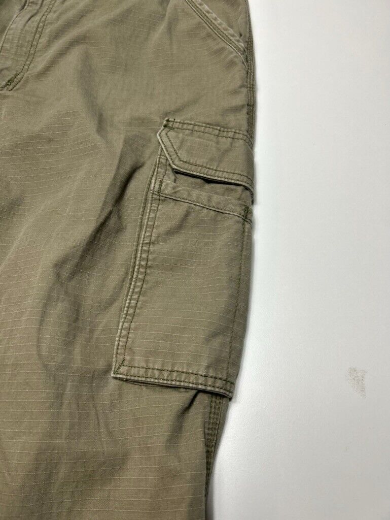 Carhartt Relaxed Fit Rip Stop Workwear Cargo Pants Size 37W Green