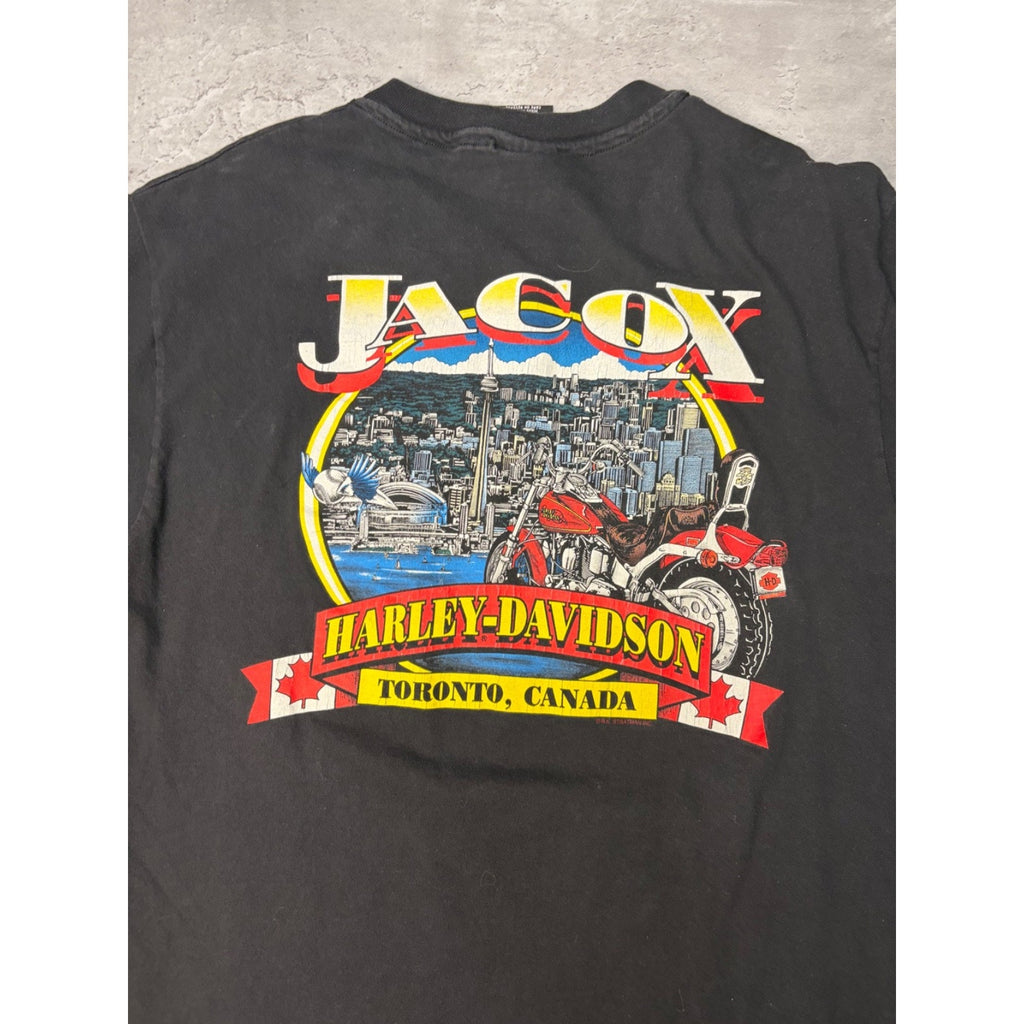 Vintage 1996 Harley Davidson Ride Hard Or Stay Home Motorcycle T-Shirt Sz Large