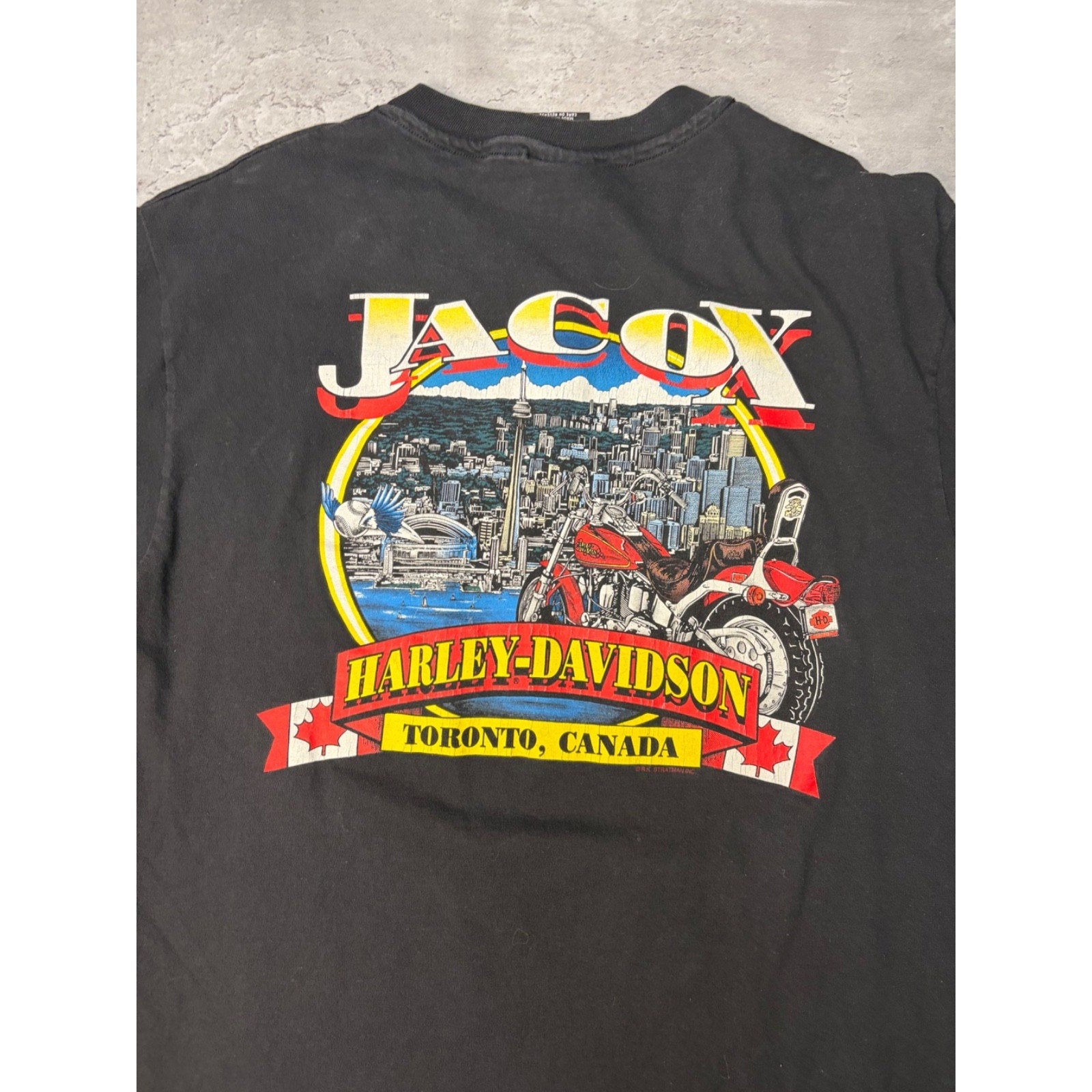 Vintage 1996 Harley Davidson Ride Hard Or Stay Home Motorcycle T-Shirt Sz Large