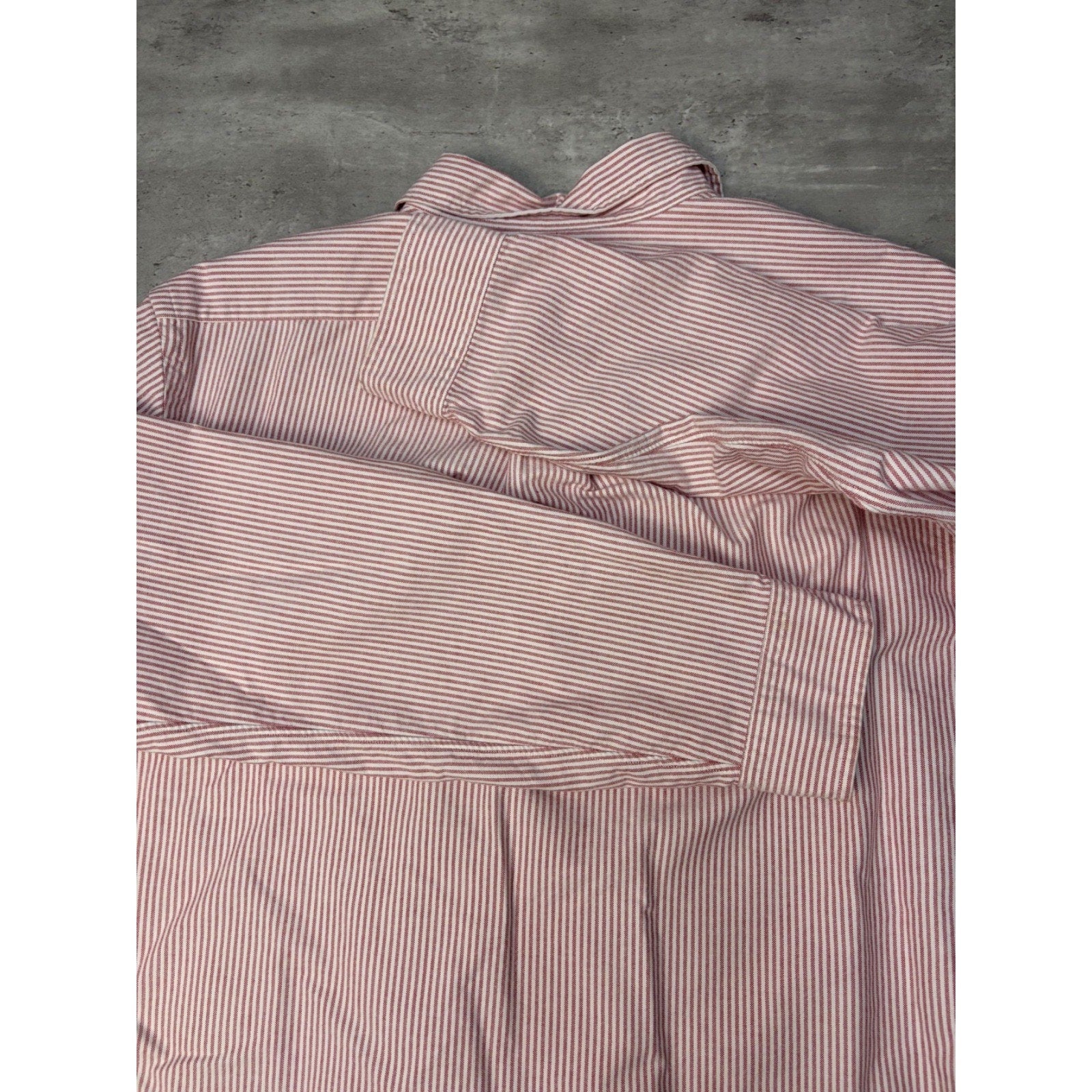 Vintage Polo Ralph Lauren Embroidered Pony Striped Cropped Button Up Shirt Sz XL