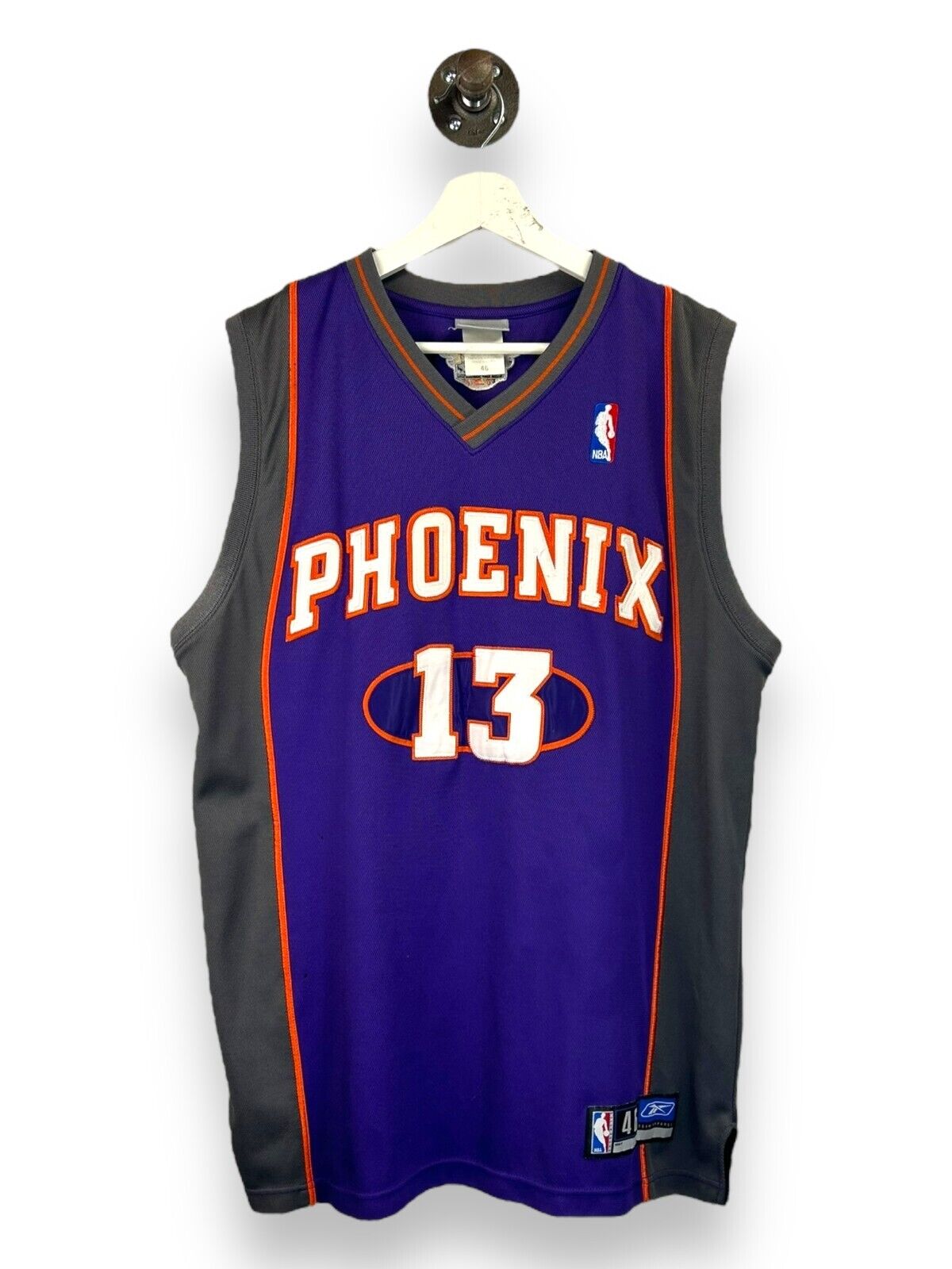 Vintage Steve Nash #13 Phoenix Suns NBA Reebok Wide Shoulder Jersey Size 46 XL