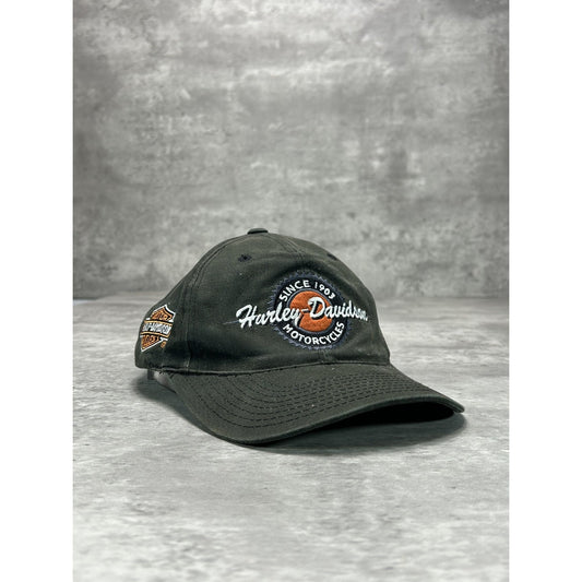 Vintage Harley Davidson Motorcycles Embroidered Spellout Snapback Hat OSFA
