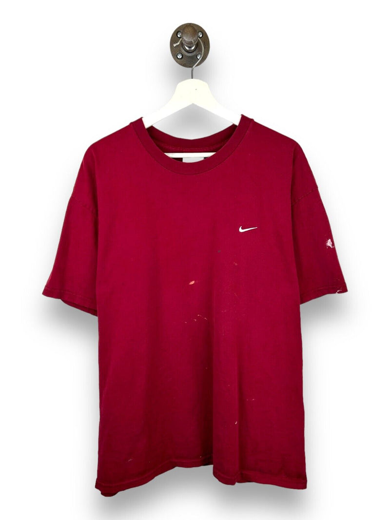 Vintage Y2K Nike Embroidered Mini Swoosh T-Shirt Size XL