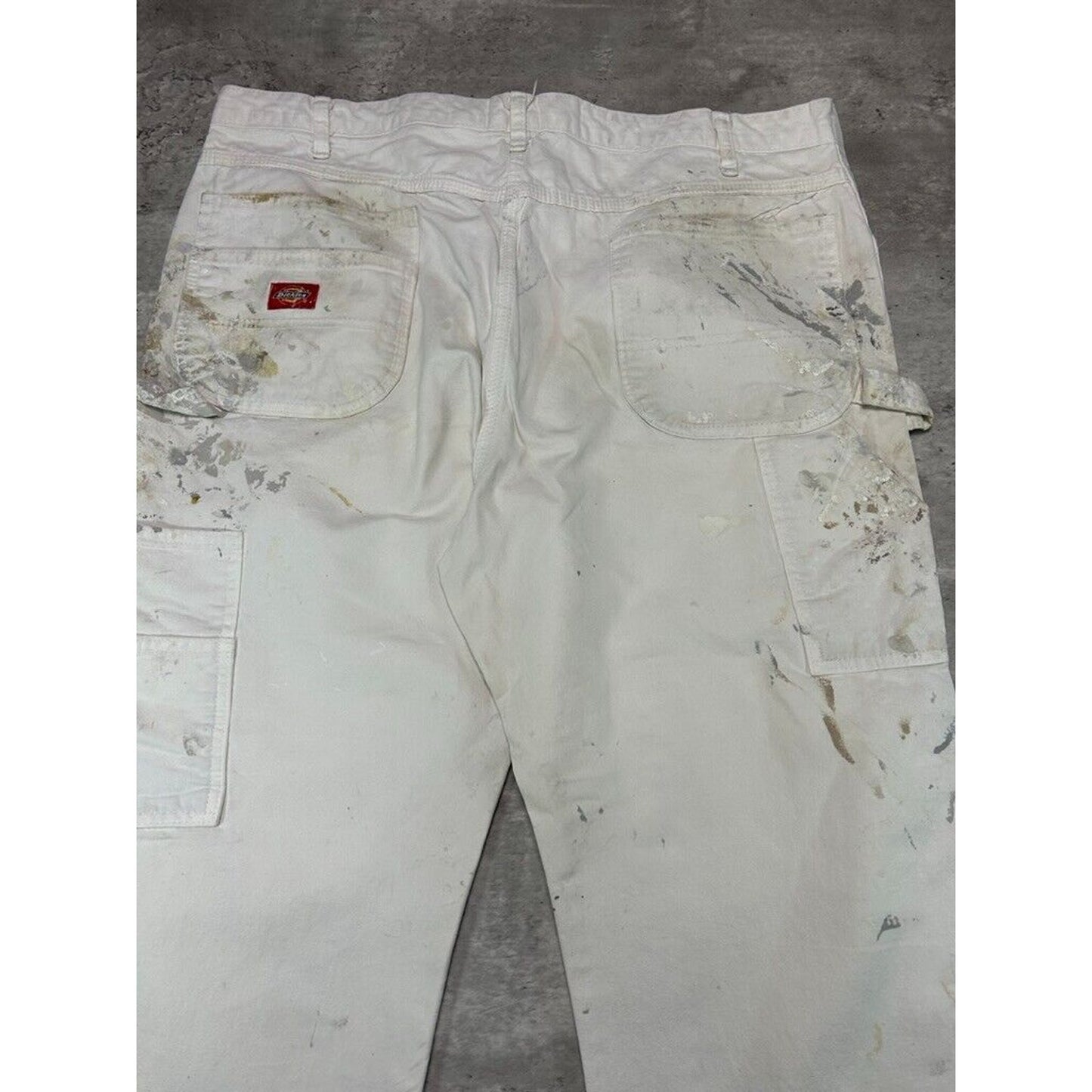 Dickies Canvas Workwear Double Knee Painters Pants Size 39 White