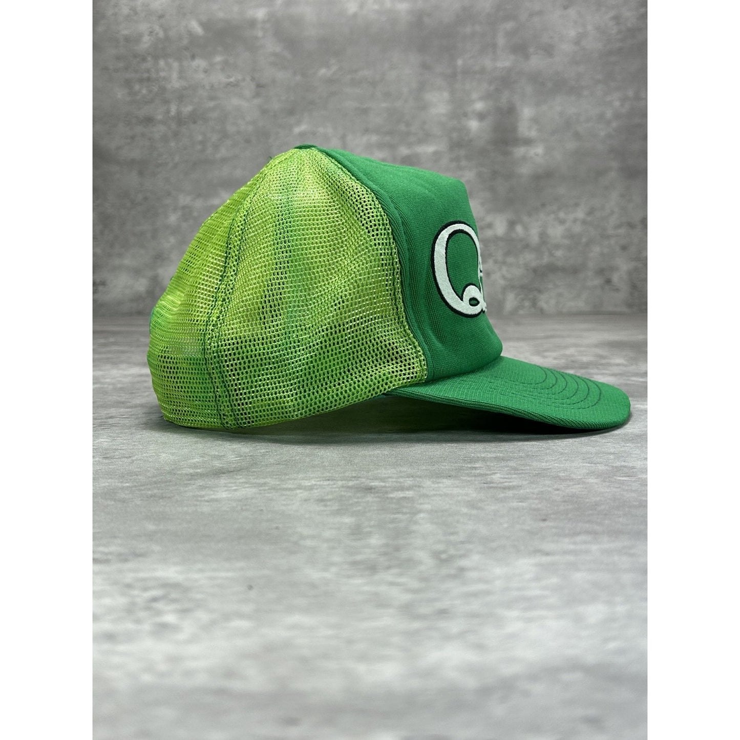 Vintage 1980s Quaker State Racing Graphic Spellout Trucker Snapback Hat OSFA