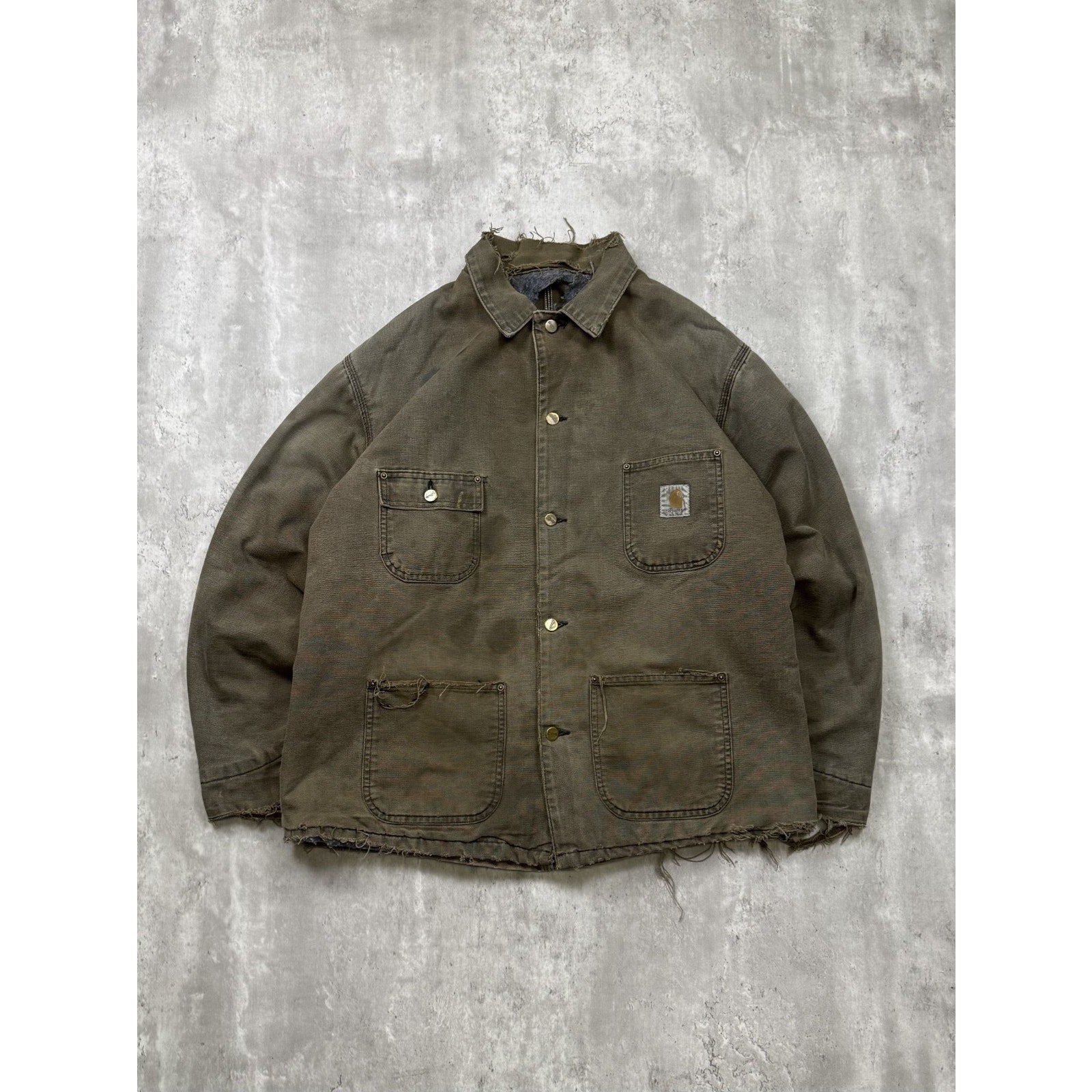 Vintage 90s Carhartt Canvas Workwear Chore Barn Jacket Size 2XL CB182