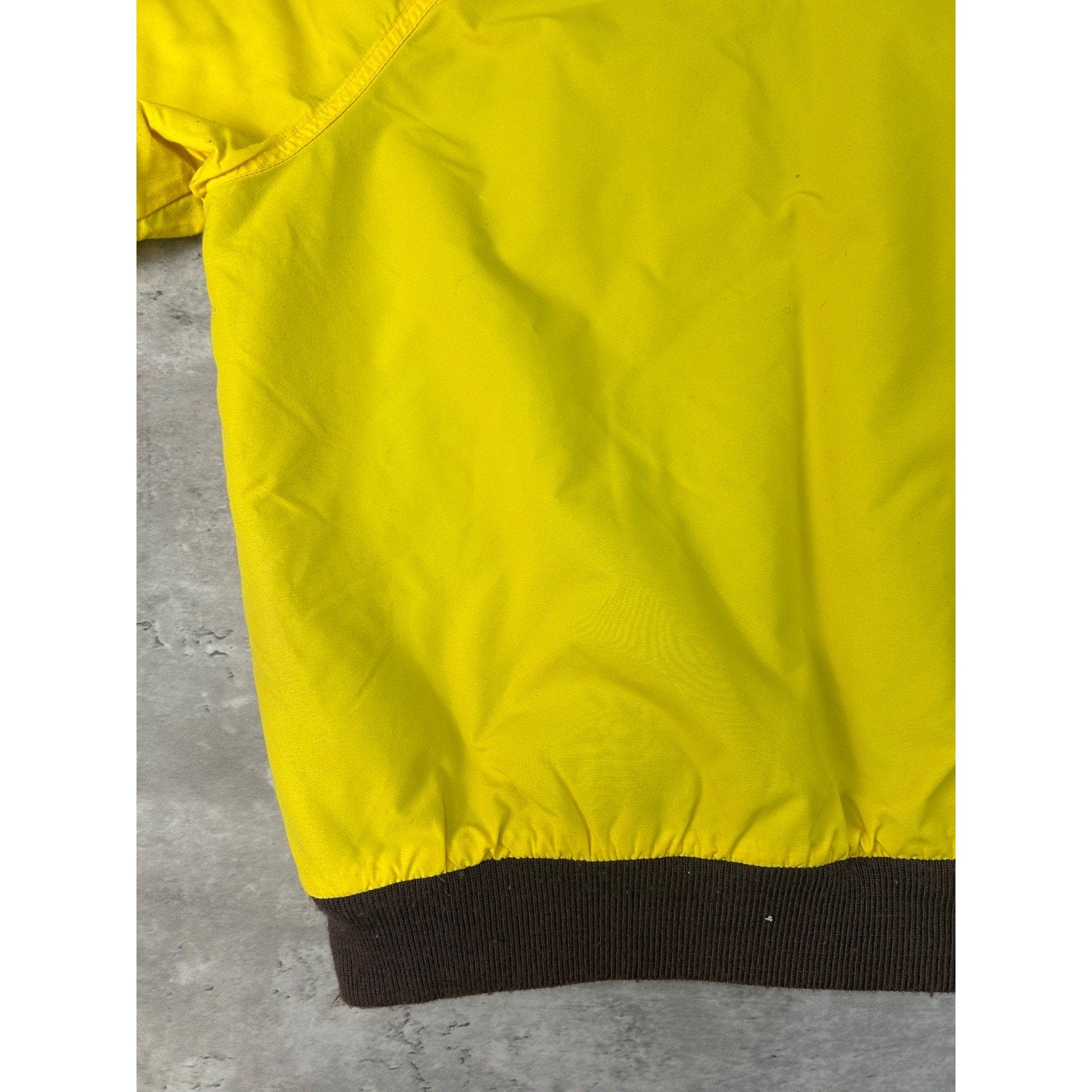 Vintage 90s Woolrich Fleece Lined Full Zip Yellow Bomber Jacket Size Medium