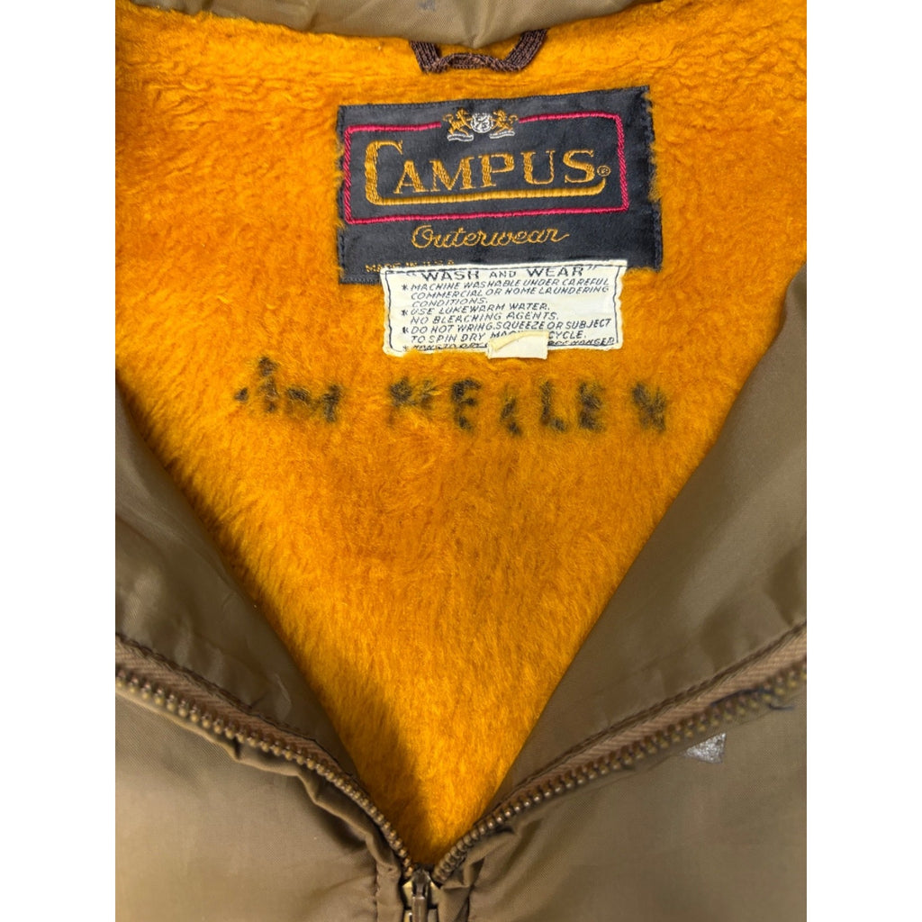 Vintage 1960s/70s Campus Fleece Lined Harrington Bomber Jacket Size Large
