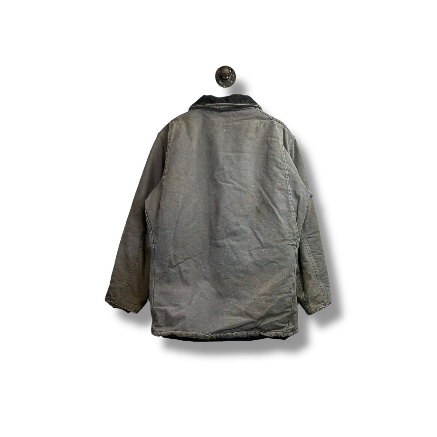 Vintage 90s Carhartt Quilted Lined Canvas Workwear Chore Jacket Size Large Tall