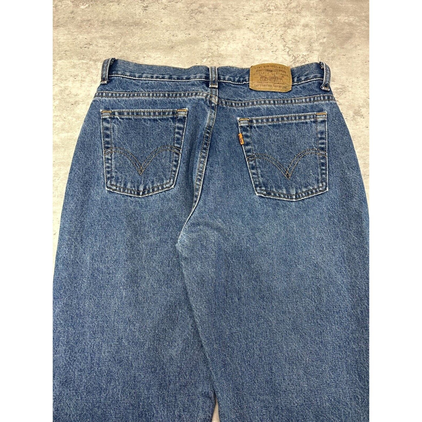 Vintage 80s Levis Orange Tab Dark Wash Denim Pants Size 30 Blue
