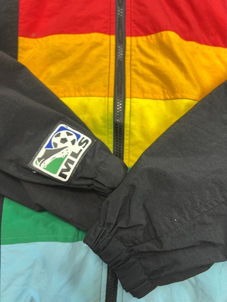 Vintage 90s Adidas Kansas City Wizards MLS Windbreaker Nylon Jacket Size Medium