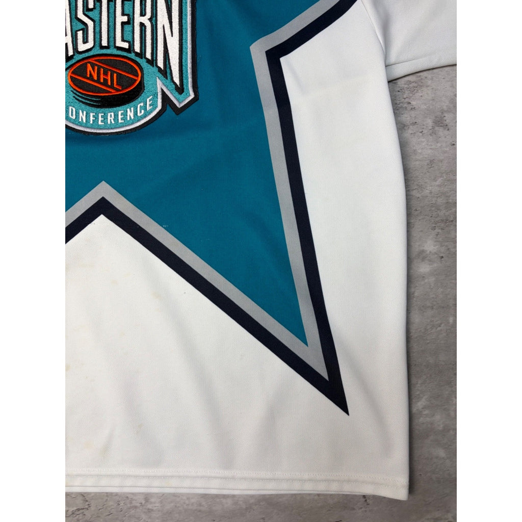Vintage NHL Eastern Conference Embroidered Graphic CCM Hockey Jersey Size XL