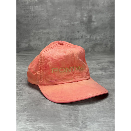 Vintage 90s Pontiac Embroidered Spellout Nylon Snapback Hat OSFA