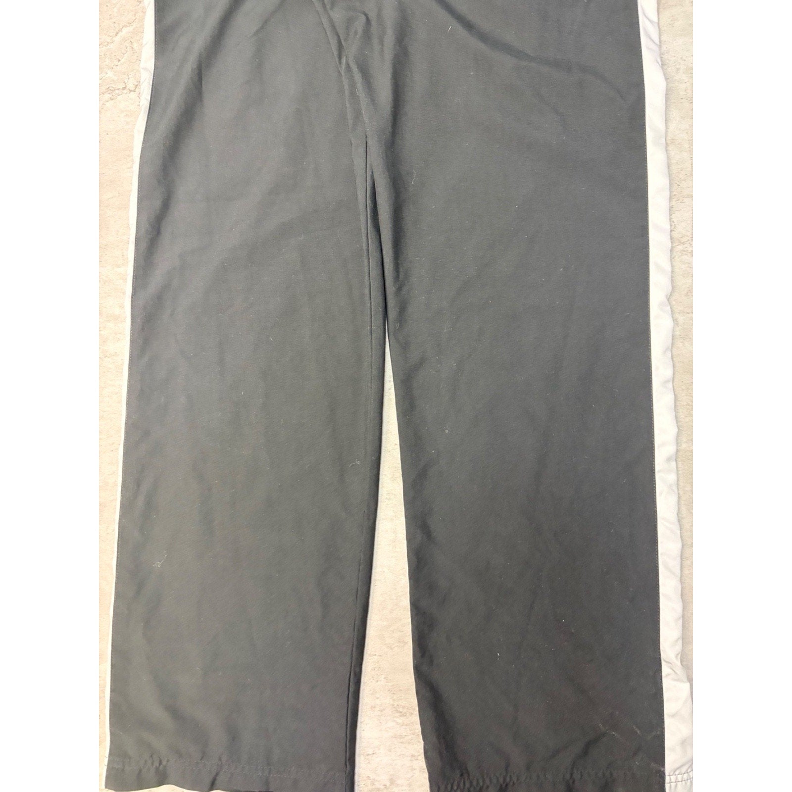 Vintage Nike Embroidered Mini Swoosh Striped Track Pants Size Medium YOUTH