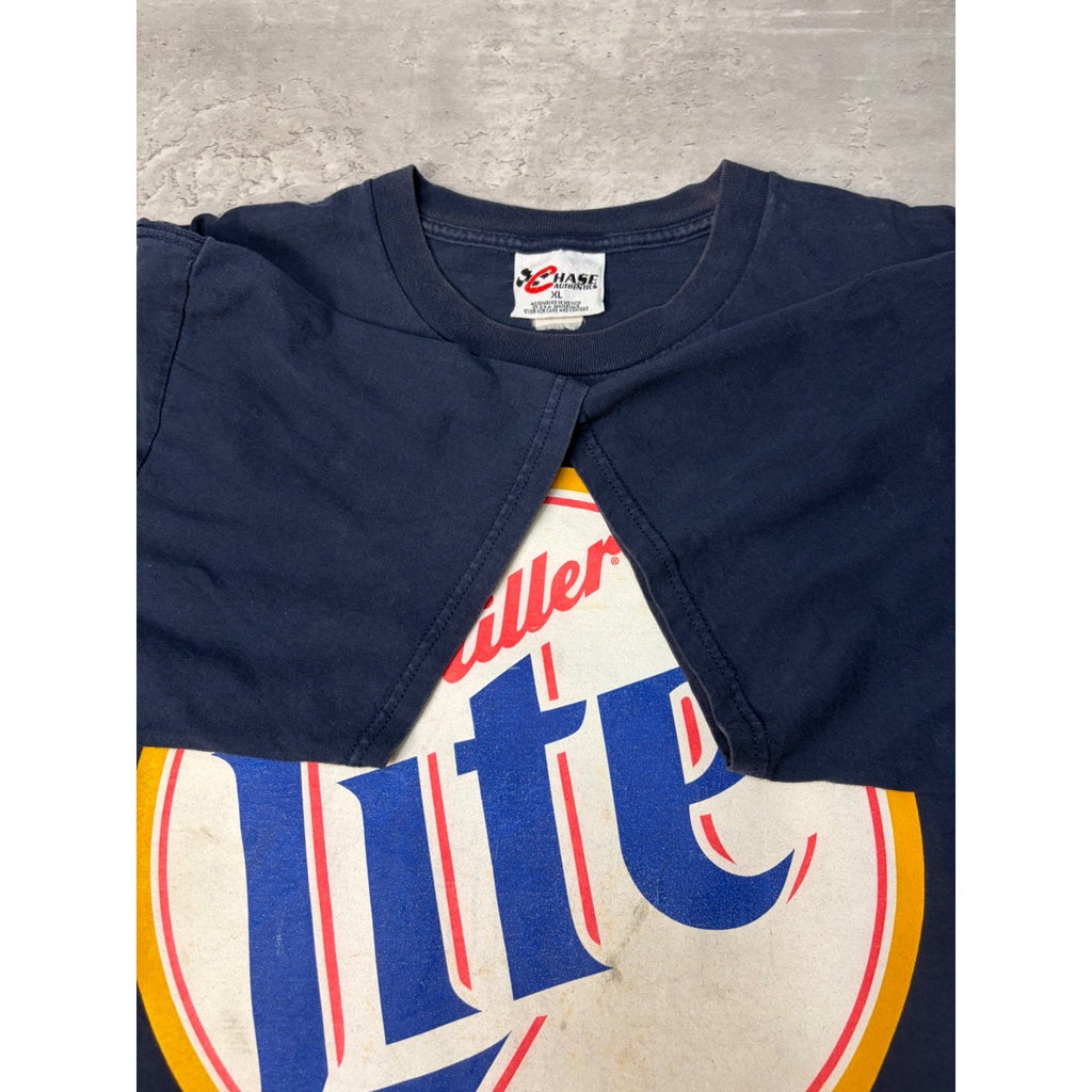 Vintage Rusty Wallace #2 Miller Lite Racing Nascar Graphic T-Shirt Size XL