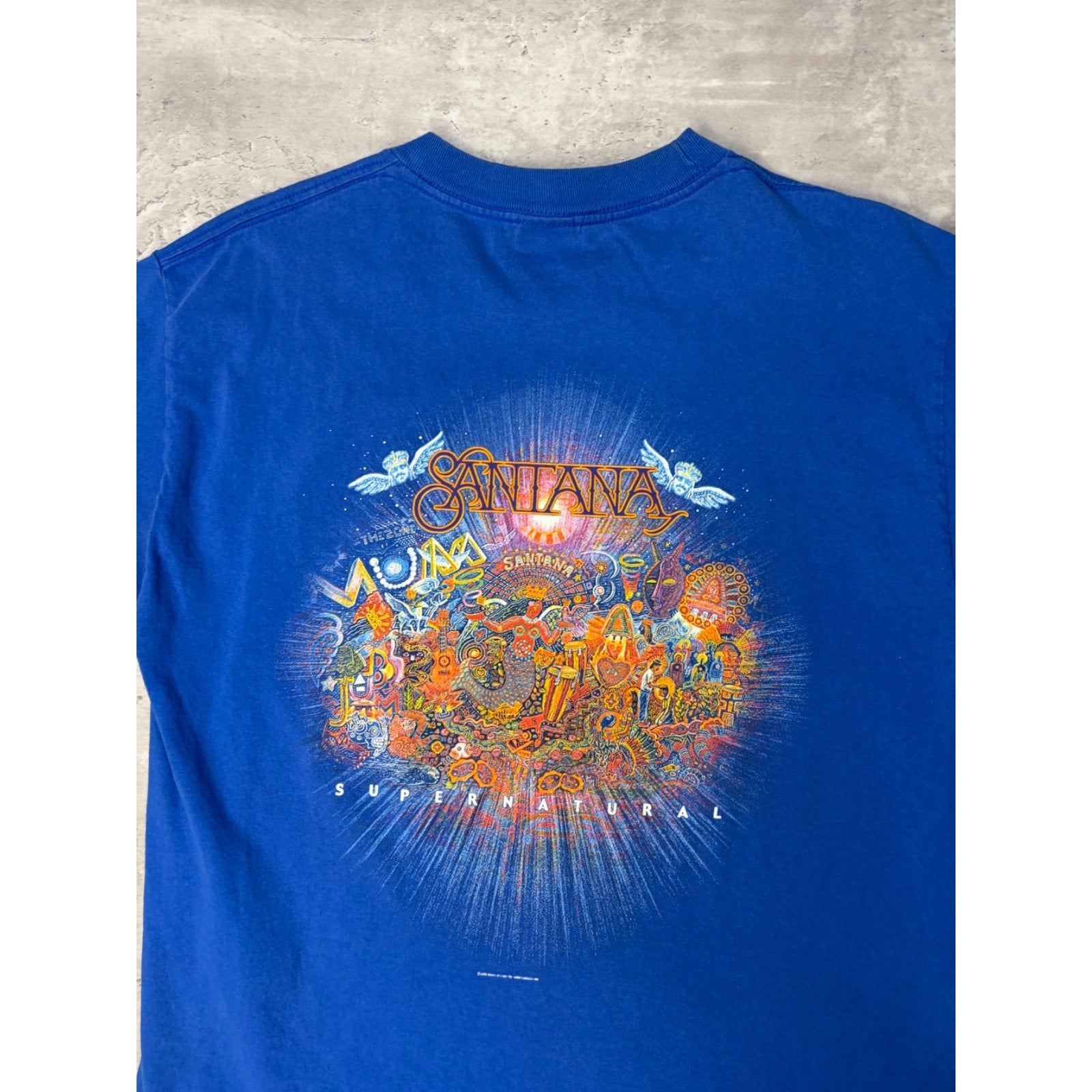 Vintage 1999 Santana Supernatural Latin Rock Band Music T-Shirt Size Large
