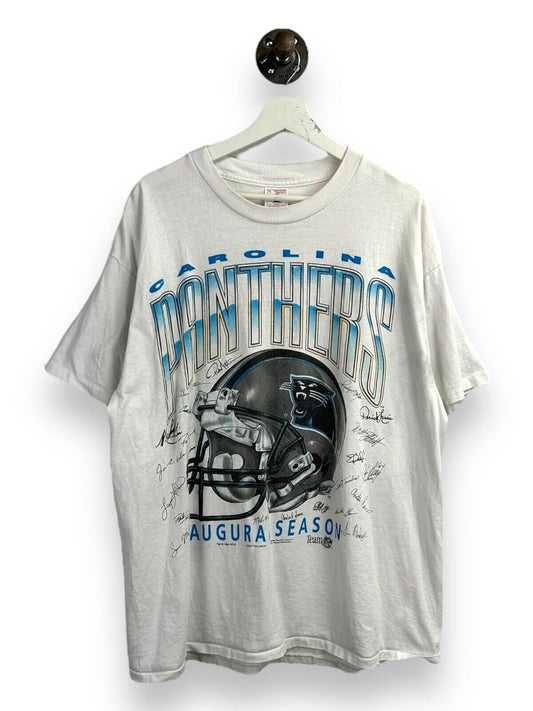 Vintage 1995 Carolina Panthers NFL Big Graphic Helmet T-Shirt Size XL 90s