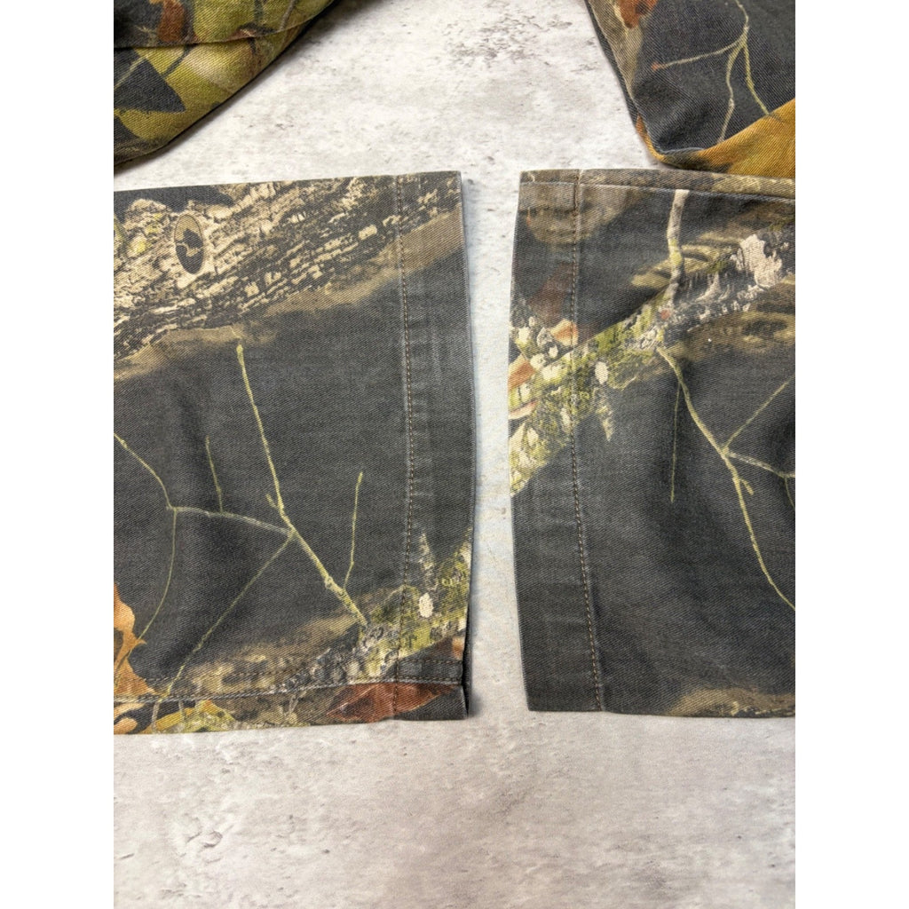 Vintage Mossy Oak Breakup Tree Camo Hunting Cargo Pants Size 29 YOUTH