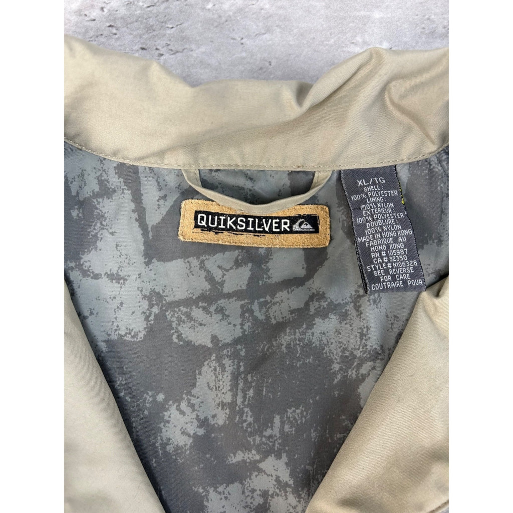 Vintage Y2K Quiksilver Full Zip Collared Harrington Style Jacket Size XL