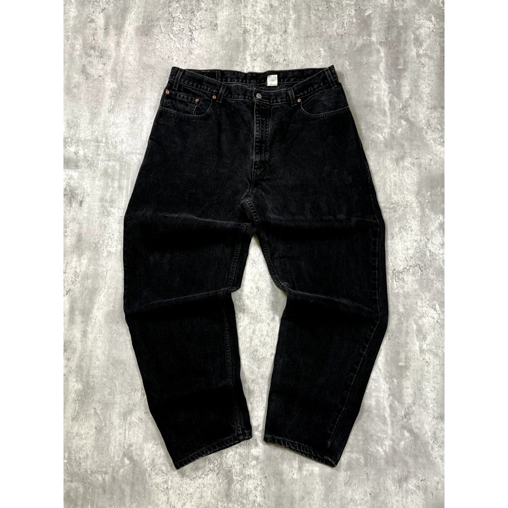 Vintage Levis 560 Red Tab Loose Fit Black Wash Denim Pants Size 39