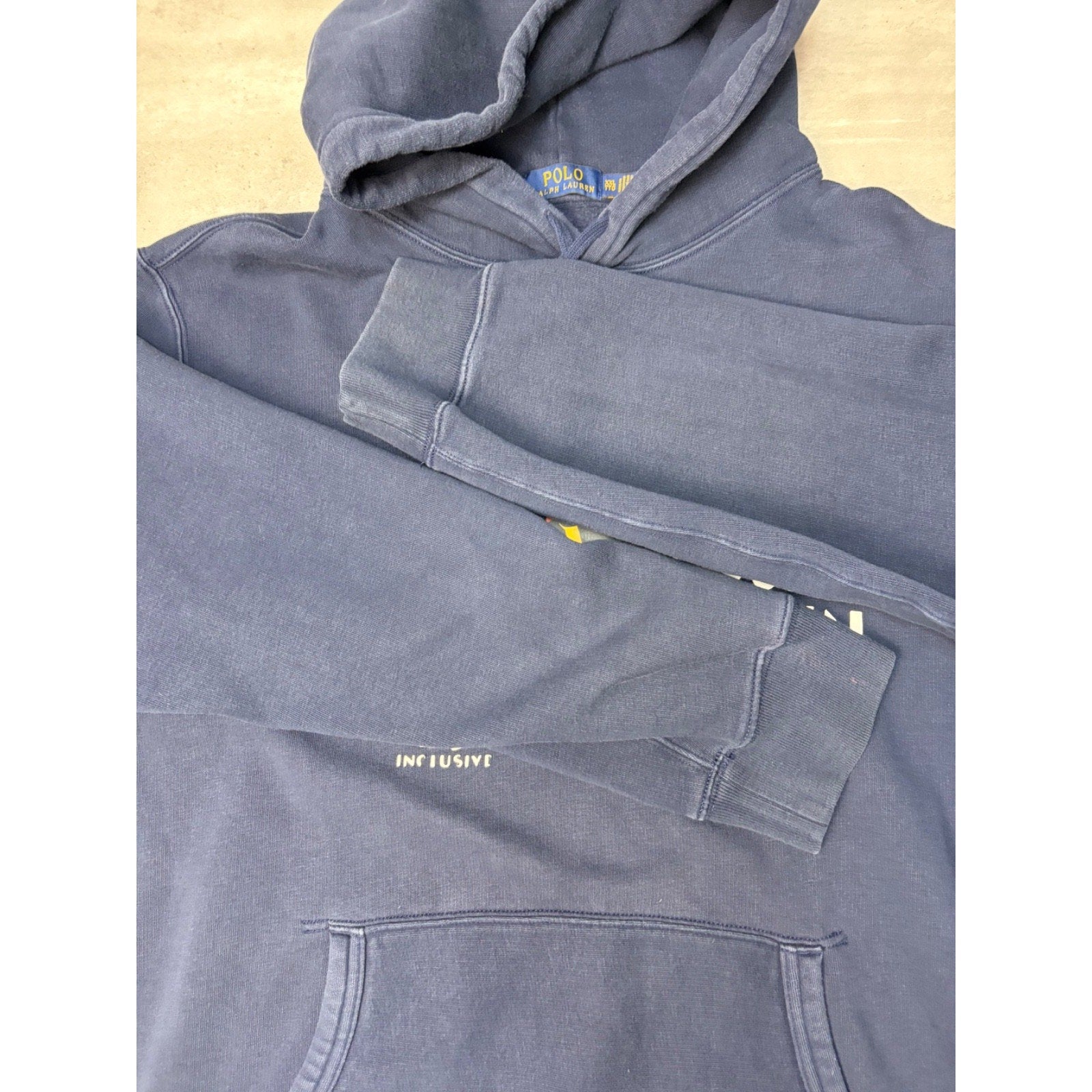 Polo Ralph Lauren Pony Graphic Spellout Pullover Hooded Sweatshirt Size 2XL
