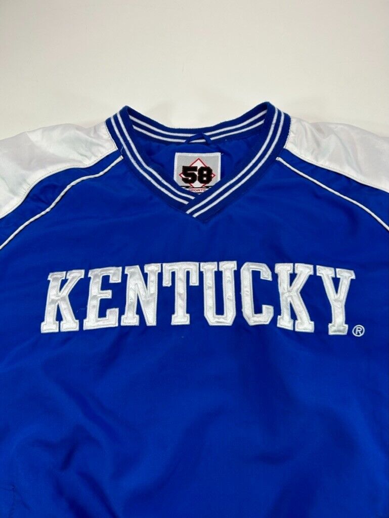 Kentucky Wildcats NCAA Embroidered Pullover Lightweight Jacket Size 2XL Blue