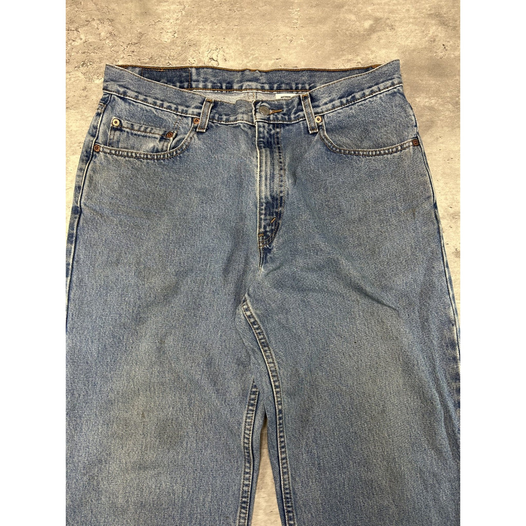 Vintage 90s Levis 550 Red Tab Light Wash Denim Pants Size 35 Blue
