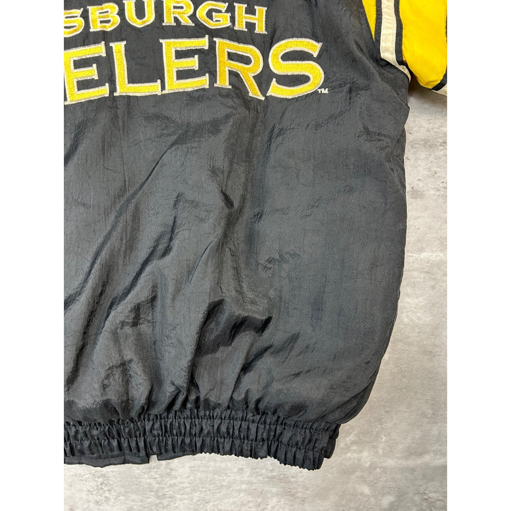 Vintage 90s Pittsburgh Steelers NFL Insulated Full Zip Jacket Size Medium