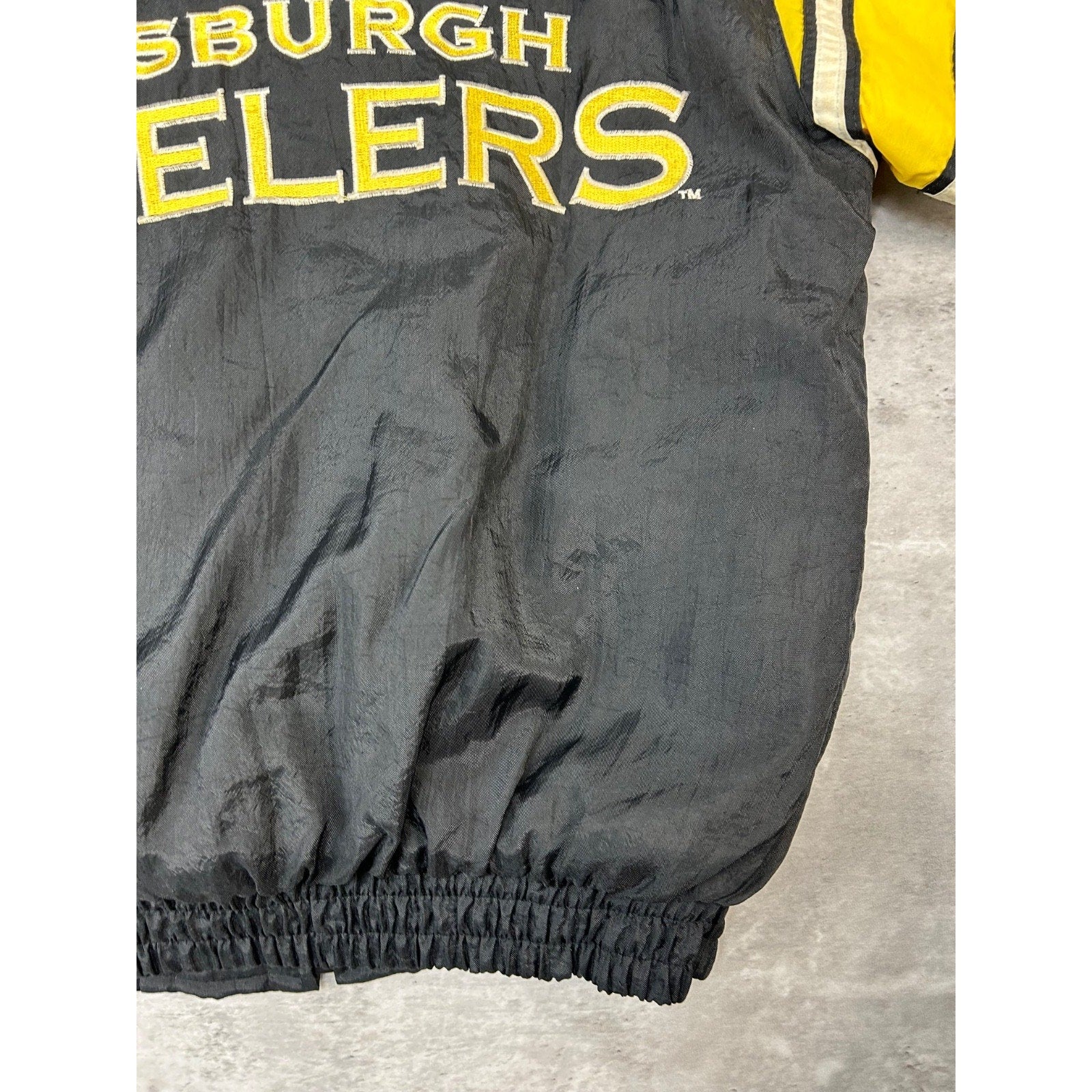 Vintage 90s Pittsburgh Steelers NFL Insulated Full Zip Jacket Size Medium