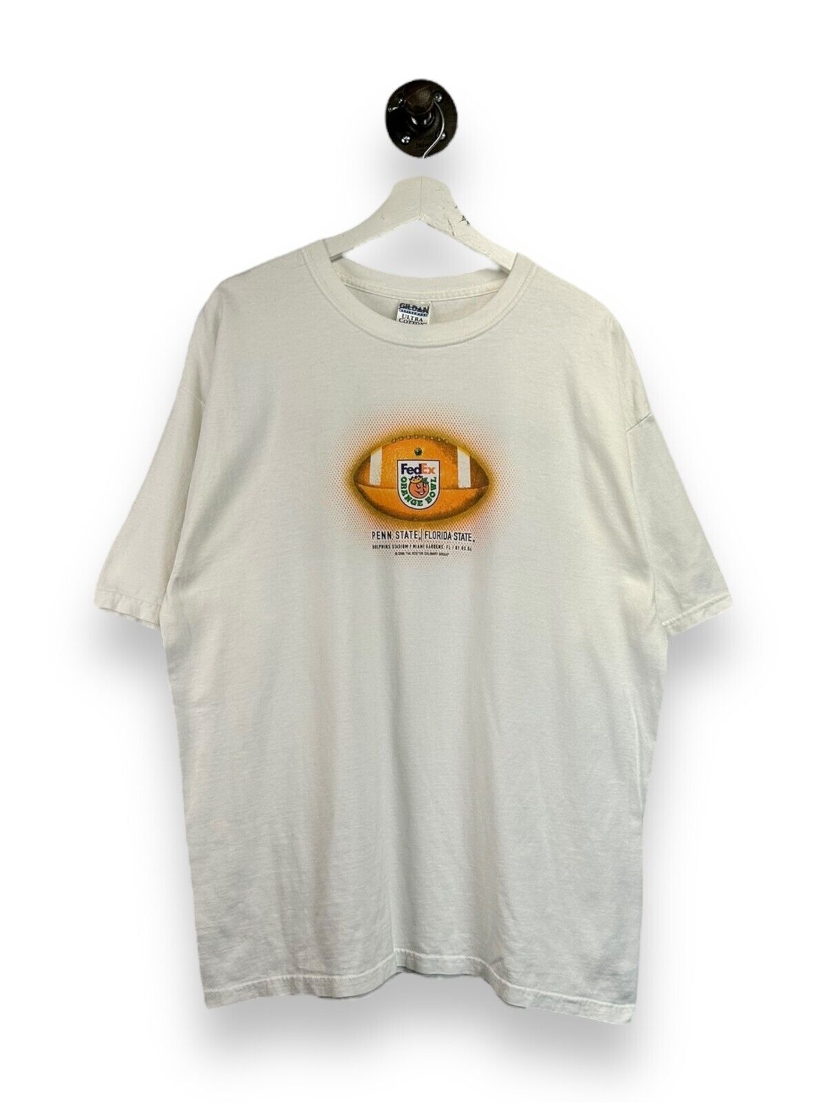 2006 Penn State vs Florida State NCAA Orange Bowl Graphic T-Shirt Size XL White