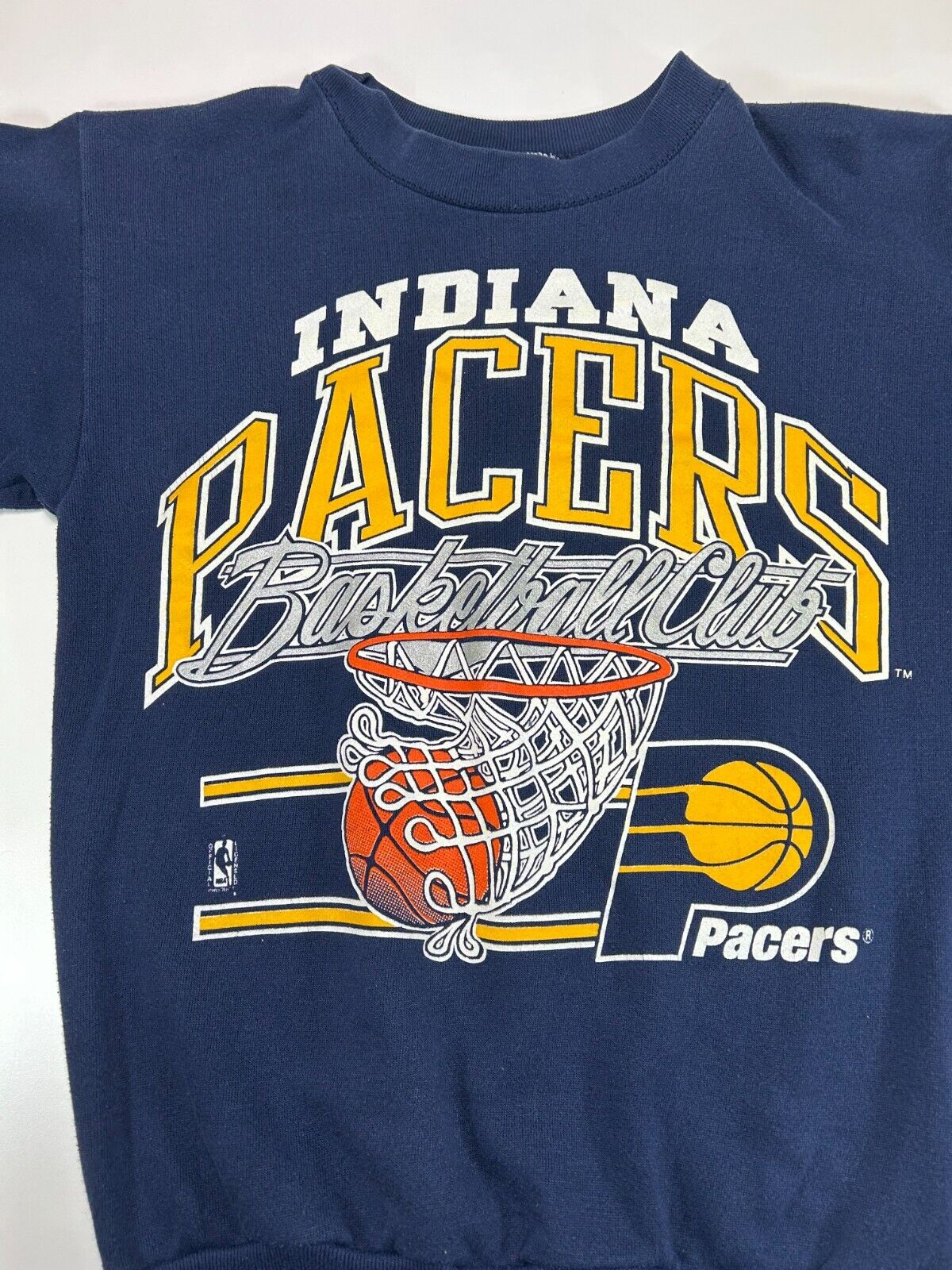 Vintage 90s Indiana Pacers NBA Big Graphic Spellout Sweatshirt Size Medium