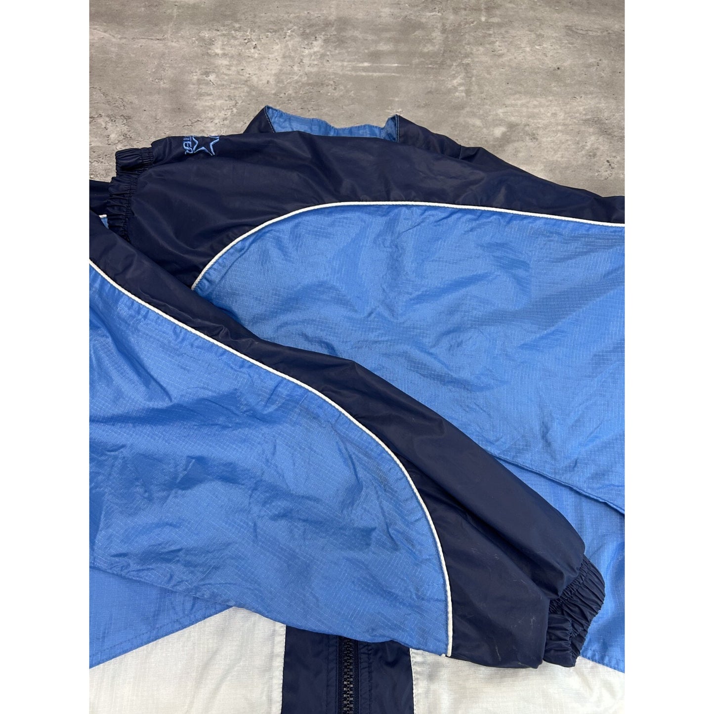 Vintage 90s UNC Tarheels NCAA Embroidered Starter Nylon Windbreaker Jacket Sz XL