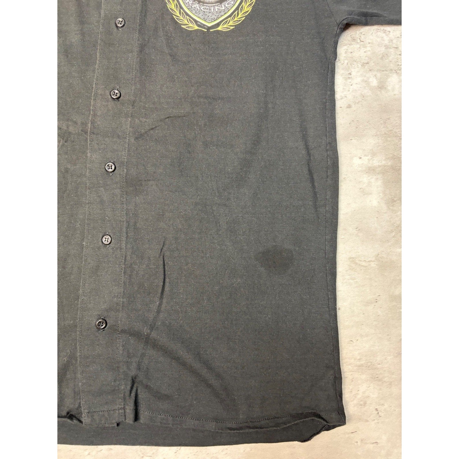 Vintage Harley Davidson Fort Collins Landscape Graphic Baseball Jersey Sz Large