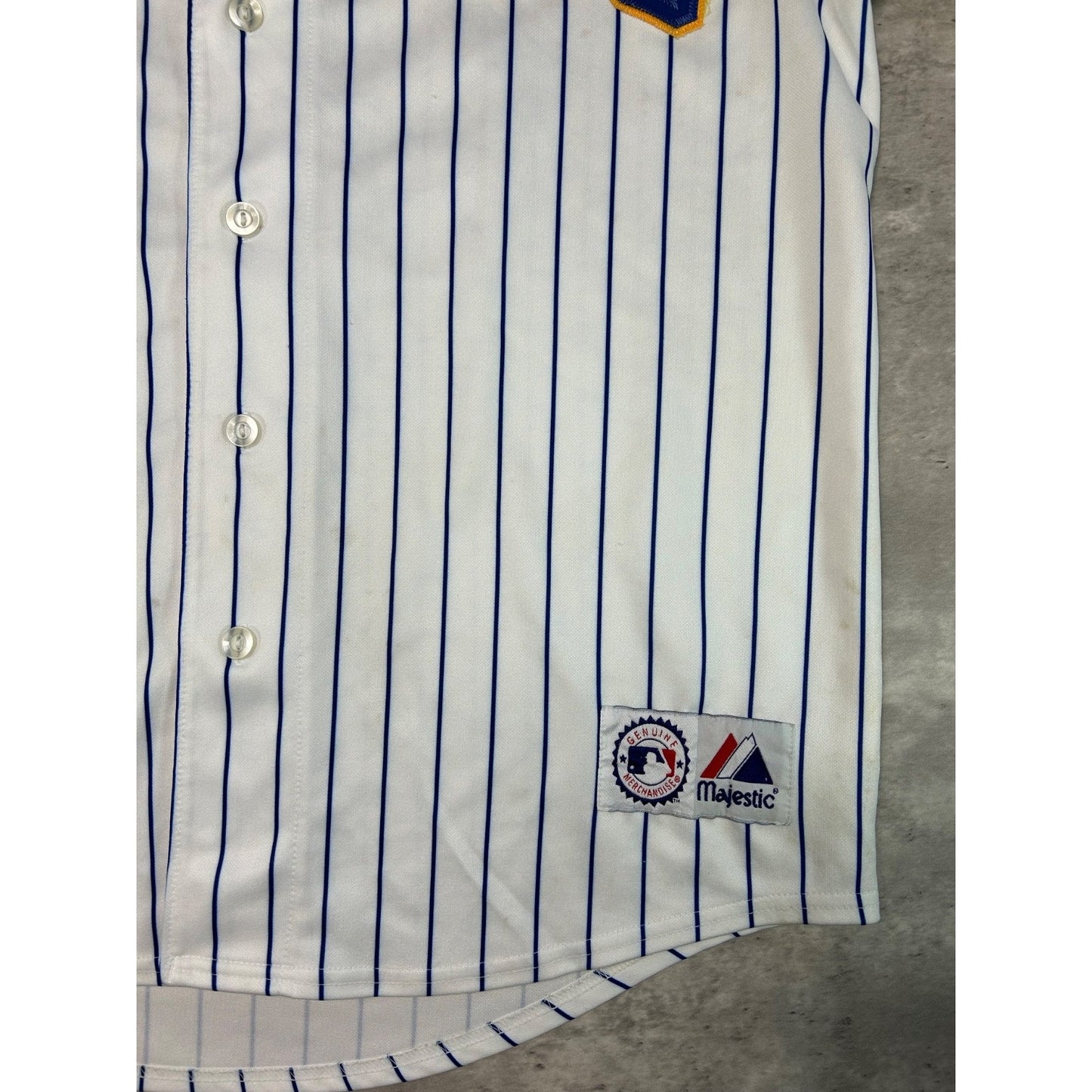 Vintage Prince Fielder #28 Milwaukee Brewers MLB Pinstripe Jersey Size XL