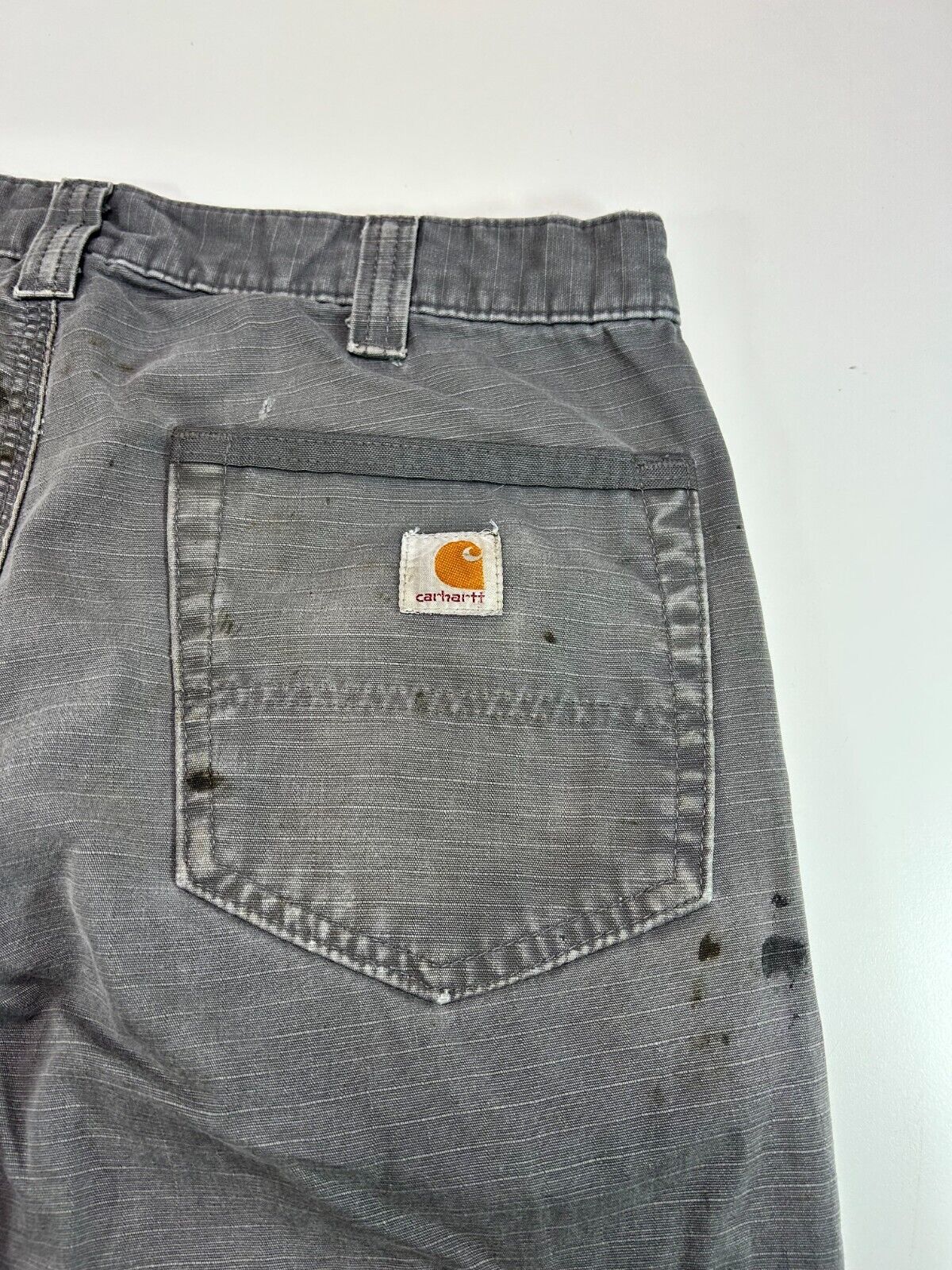 Carhartt Ripstop Work Wear Double Knee Cargo Pants Size 32W Gray