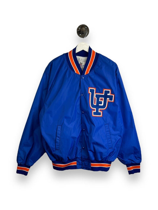 Vintage 80s Florida Gators NCAA Collegiate Nylon Bomber Jacket Size XL Blue