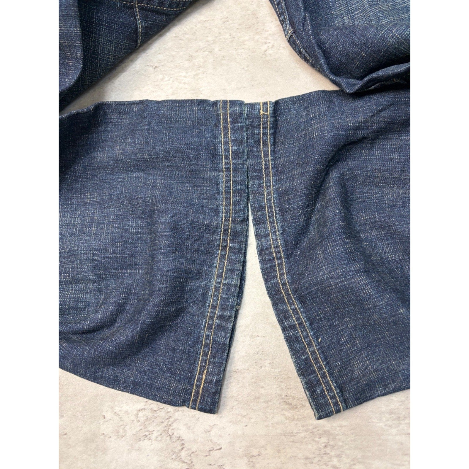 Vintage Y2K Womens Phat Farm Embroidered Spellout Dark Wash Denim Pants 29x31