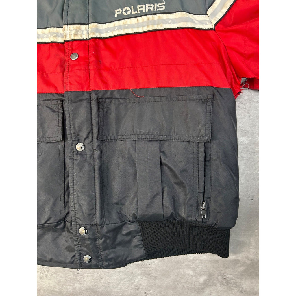 Vintage 90s Polaris Embroidered Logo Full Zip Insulated Jacket Size Large