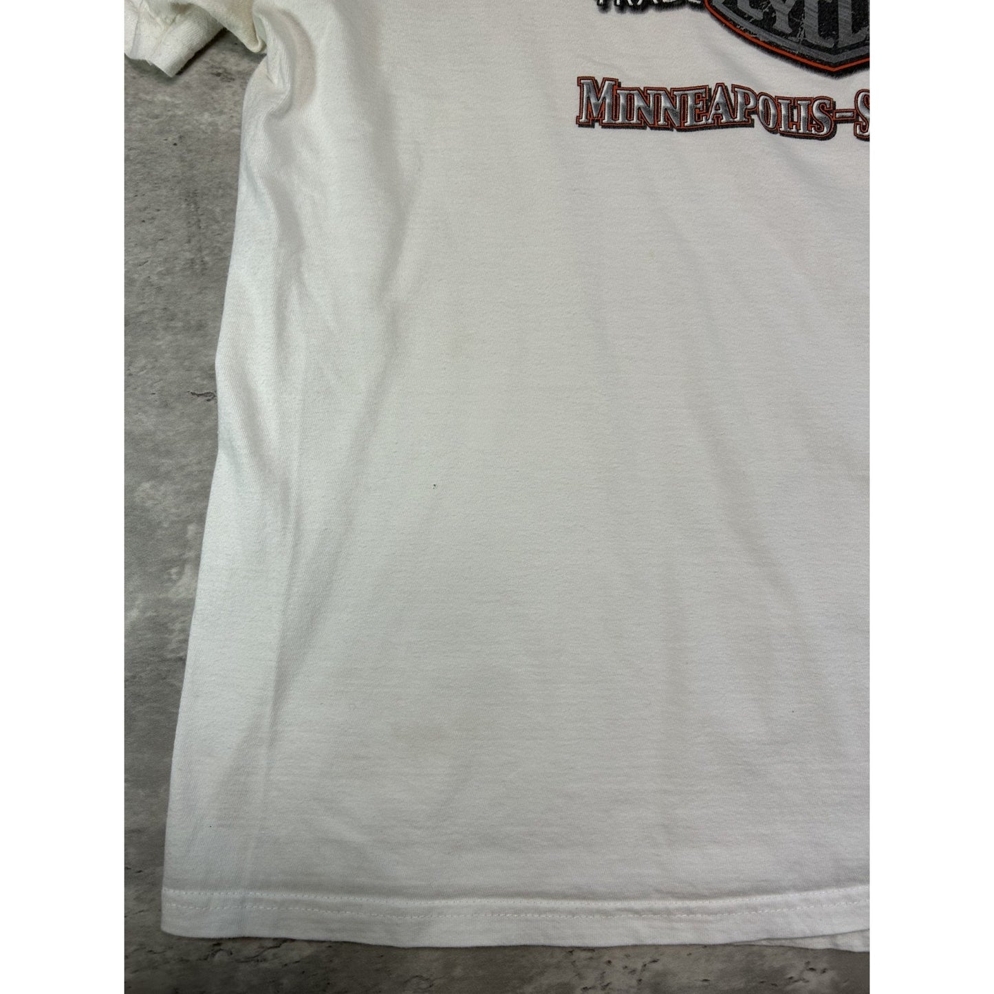 Harley Davidson Motorcycles Graphic Spellout Logo T-Shirt Size 2XL White